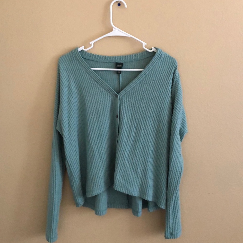 Soft Turquoise Cardigan/Light Sweater